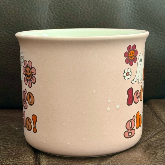 Let’s Go Ghouls Floral Ghost Mug with Pumpkins - Cobwebs and Cauldrons - Picture 6 of 10